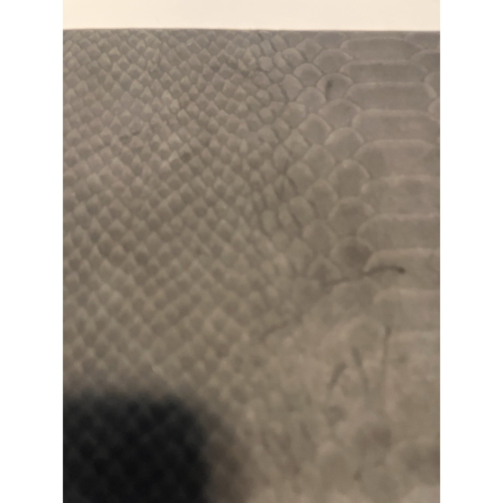 Mods Luxe Dark Gray Python Embossed Leather Fold … - image 2